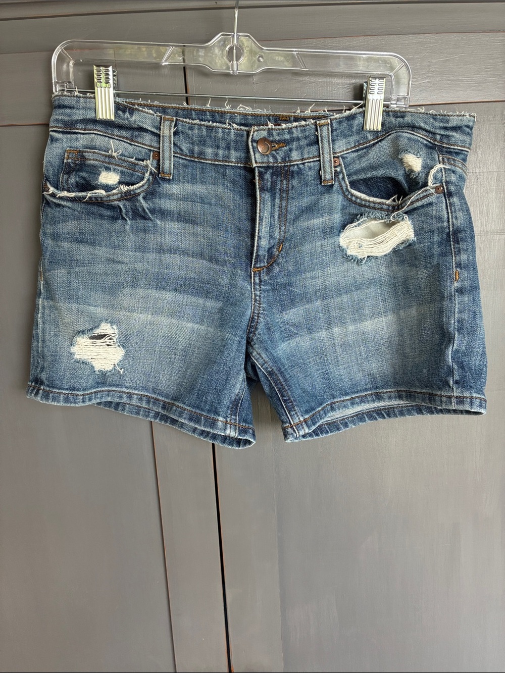 Joes Jeans 29 Distressed Women's Denim Shorts - Blue
